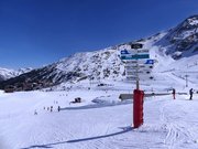 Intersection Pistes de ski aux Arcs (hiver 2023)